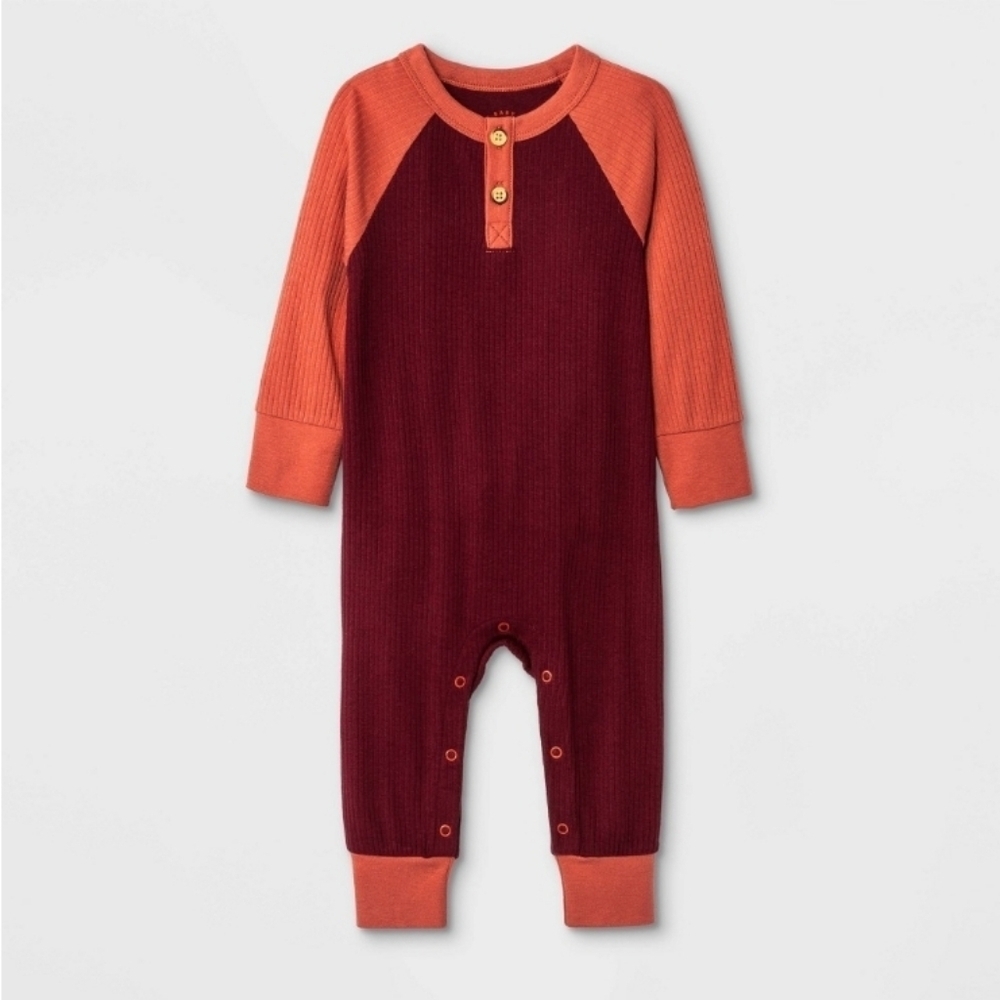 Toddler Raglan Rib Romper Size 𝅺12 Months